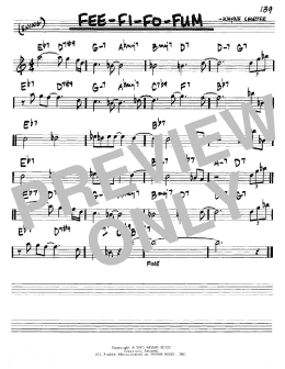 page one of Fee-Fi-Fo-Fum (Real Book – Melody & Chords – C Instruments)