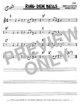 page one of Ring Dem Bells (Real Book – Melody & Chords – C Instruments)