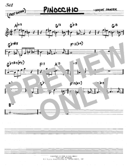 page one of Pinocchio (Real Book – Melody & Chords – C Instruments)