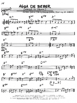 page one of Agua De Beber (Water To Drink) (Real Book – Melody & Chords – C Instruments)