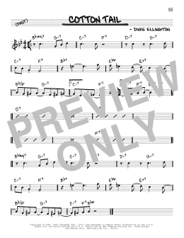 page one of Cotton Tail (Real Book – Melody & Chords – C Instruments)