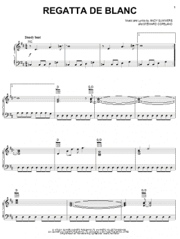 page one of Regatta De Blanc (Piano, Vocal & Guitar Chords (Right-Hand Melody))