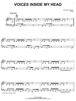 page one of Voices Inside My Head (Piano, Vocal & Guitar Chords (Right-Hand Melody))