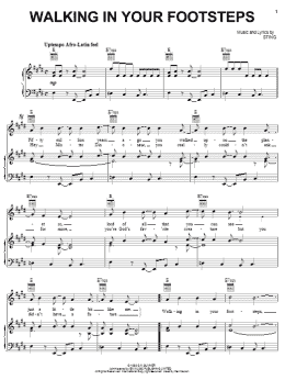 page one of Walking In Your Footsteps (Piano, Vocal & Guitar Chords (Right-Hand Melody))