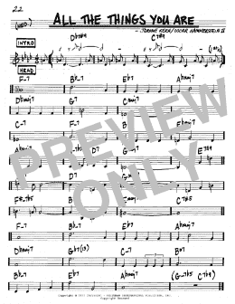 page one of All The Things You Are (Real Book – Melody & Chords – C Instruments)