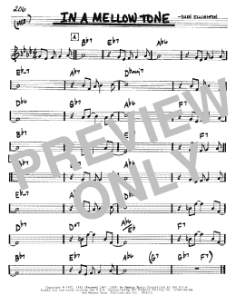 page one of In A Mellow Tone (Real Book – Melody & Chords – C Instruments)