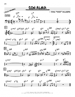 page one of Con Alma (Real Book – Melody & Chords – C Instruments)
