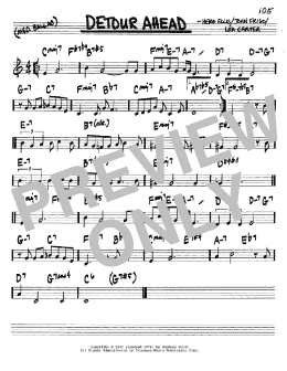 page one of Detour Ahead (Real Book – Melody & Chords – C Instruments)