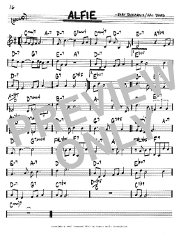 page one of Alfie (Real Book – Melody & Chords – C Instruments)