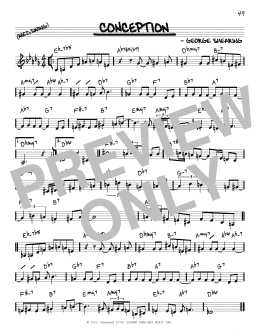 page one of Conception (Real Book – Melody & Chords – C Instruments)