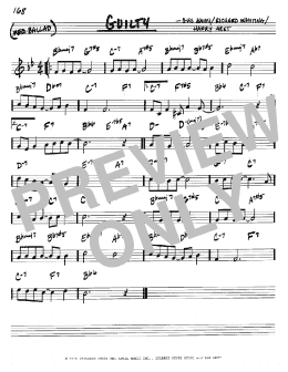 page one of Guilty (Real Book – Melody & Chords – C Instruments)