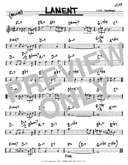page one of Lament (Real Book – Melody & Chords – C Instruments)
