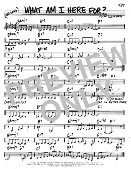 page one of What Am I Here For? (Real Book – Melody & Chords – C Instruments)