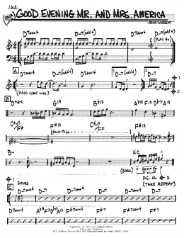 page one of Good Evening Mr. And Mrs. America (Real Book – Melody & Chords – C Instruments)