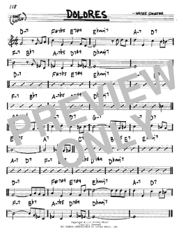 page one of Dolores (Real Book – Melody & Chords – C Instruments)