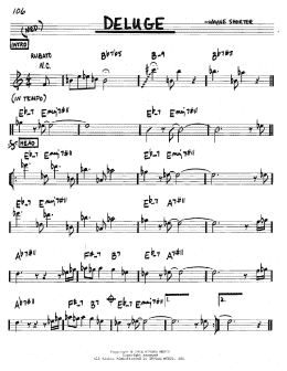 page one of Deluge (Real Book – Melody & Chords – C Instruments)