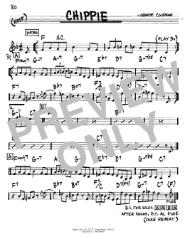 page one of Chippie (Real Book – Melody & Chords – C Instruments)