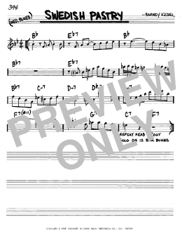 page one of Swedish Pastry (Real Book – Melody & Chords – C Instruments)