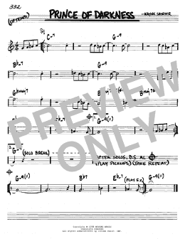 page one of Prince Of Darkness (Real Book – Melody & Chords – C Instruments)