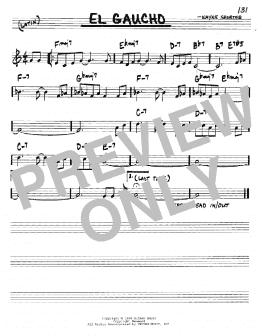 page one of El Gaucho (Real Book – Melody & Chords – C Instruments)