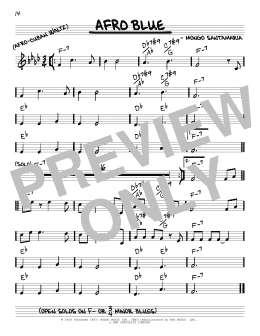 page one of Afro Blue (Real Book – Melody & Chords – C Instruments)