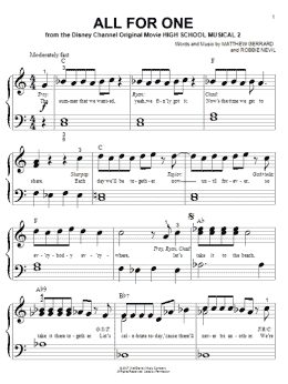 page one of All For One (Big Note Piano)