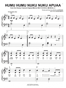 page one of Humu Humu Nuku Nuku Apuaa (Big Note Piano)