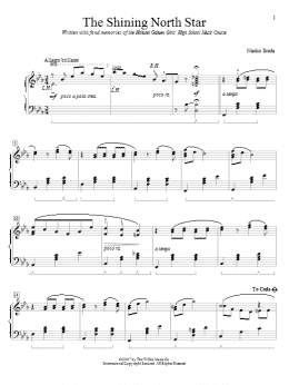 page one of The Shining North Star (Educational Piano)