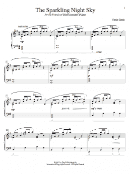 page one of The Sparkling Night Sky (Educational Piano)