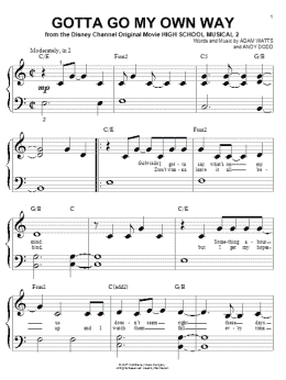 page one of Gotta Go My Own Way (Big Note Piano)