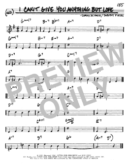page one of I Can't Give You Anything But Love (Real Book – Melody & Chords – C Instruments)
