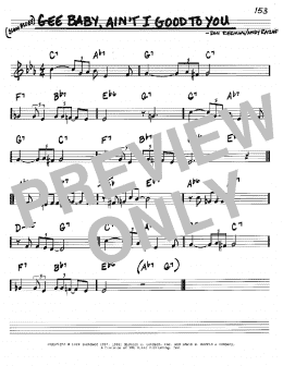 page one of Gee Baby, Ain't I Good To You (Real Book – Melody & Chords – C Instruments)