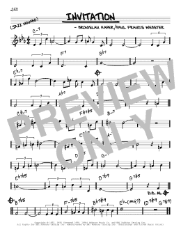 page one of Invitation (Real Book – Melody & Chords – C Instruments)
