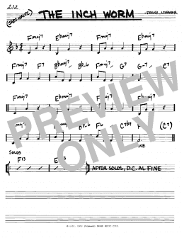 page one of The Inch Worm (Real Book – Melody & Chords – C Instruments)