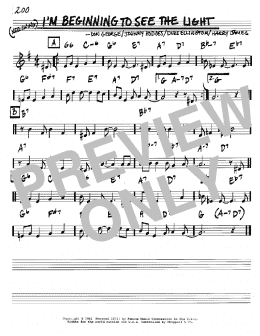 page one of I'm Beginning To See The Light (Real Book – Melody & Chords – C Instruments)