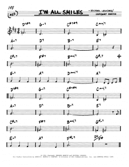 page one of I'm All Smiles (Real Book – Melody & Chords – C Instruments)