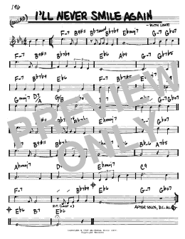 page one of I'll Never Smile Again (Real Book – Melody & Chords – C Instruments)