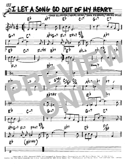 page one of I Let A Song Go Out Of My Heart (Real Book – Melody & Chords – C Instruments)