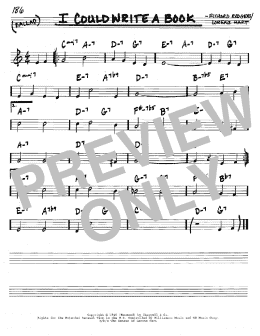 page one of I Could Write A Book (Real Book – Melody & Chords – C Instruments)
