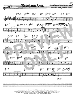 page one of Body And Soul (Real Book – Melody & Chords – C Instruments)