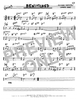 page one of Bewitched (Real Book – Melody & Chords – C Instruments)
