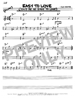 page one of Easy To Love (You'd Be So Easy To Love) (Real Book – Melody & Chords – C Instruments)