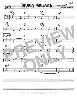 page one of Dearly Beloved (Real Book – Melody & Chords – C Instruments)