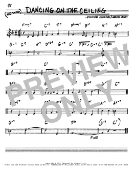 page one of Dancing On The Ceiling (Real Book – Melody & Chords – C Instruments)