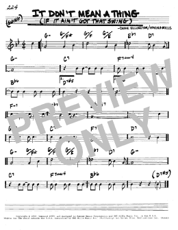 page one of It Don't Mean A Thing (If It Ain't Got That Swing) (Real Book – Melody & Chords – C Instruments)