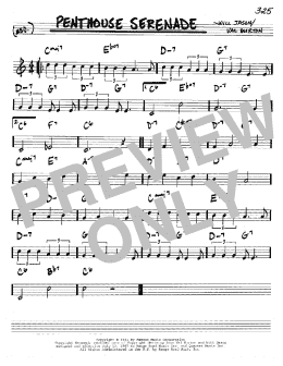 page one of Penthouse Serenade (Real Book – Melody & Chords – C Instruments)