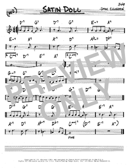 page one of Satin Doll (Real Book – Melody & Chords – C Instruments)