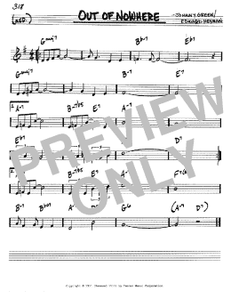 page one of Out Of Nowhere (Real Book – Melody & Chords – C Instruments)