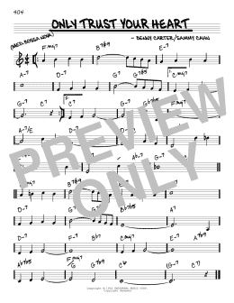 page one of Only Trust Your Heart (Real Book – Melody & Chords – C Instruments)