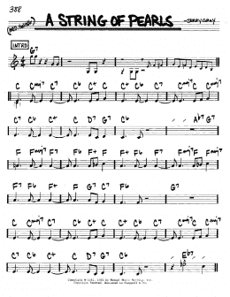page one of A String Of Pearls (Real Book – Melody & Chords – C Instruments)